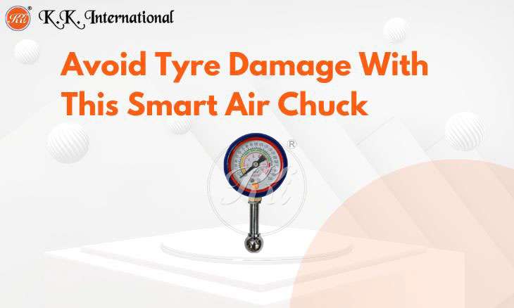 KK International The Maruti Air Chuck with Pressure Gauge Every Garage Needs