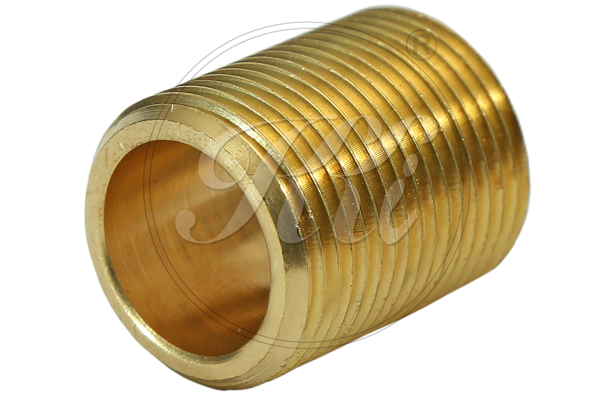 Brass Flare Pipe Fittings Supplier, Brass Full Thread Round Nipple