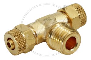 Reducer Tube T, Brass Reducer Tube T with Nut