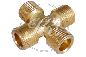 Cross Male, Brass Four Way Male BSP