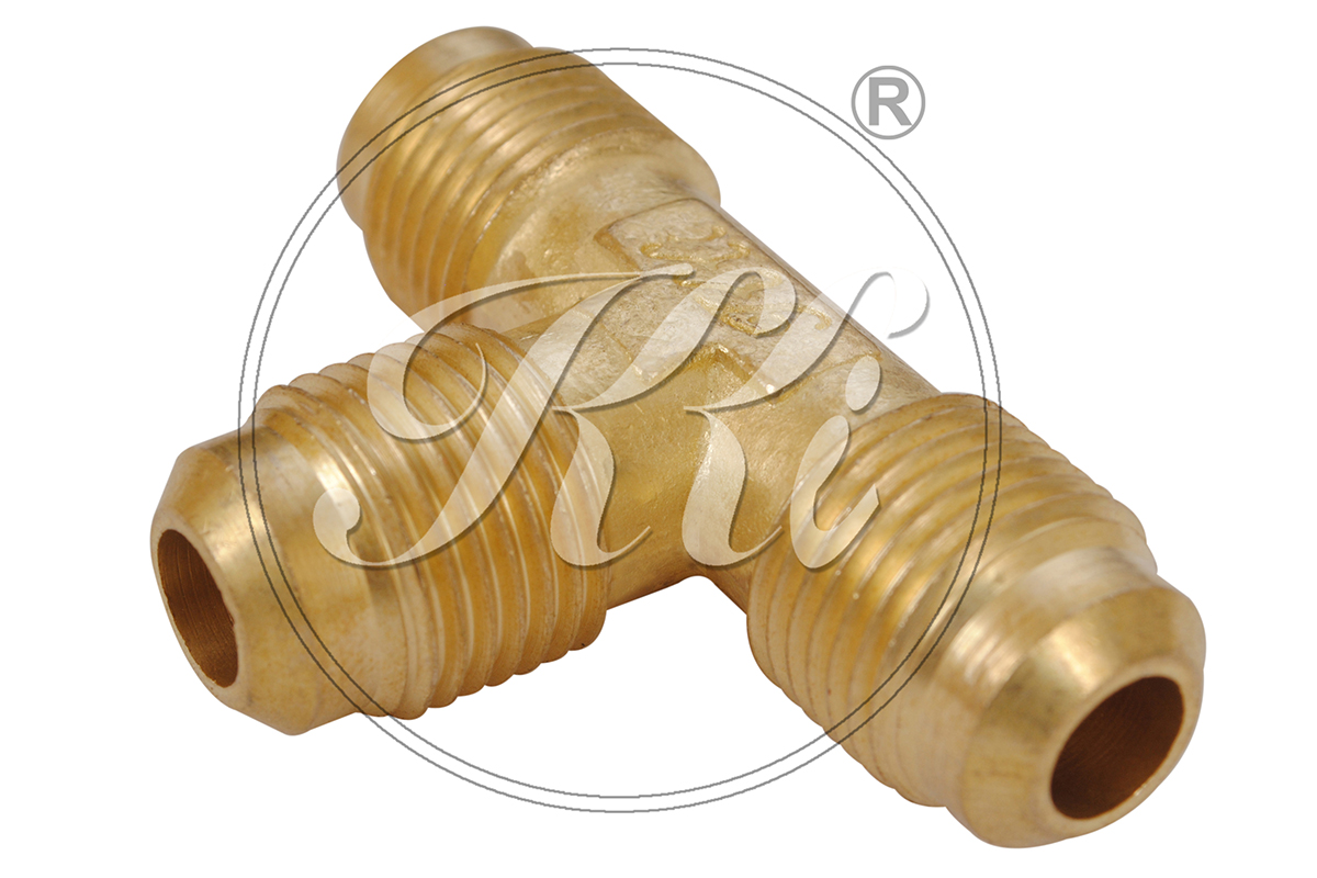 Brass Flare Fittings Supplier in India, Brass Flared Tee