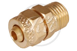 Tube Connector, Brass Tube Connector with Nut, Brass Tube Connector